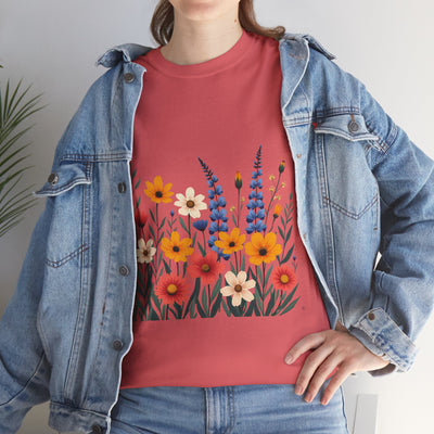 Wildflowers, Graphic T-Shirts for Women, Floral Shirt, Womens Short Sleeve, Ladies Graphic Tees #5111TTS