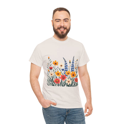 Wildflowers, Graphic T-Shirts for Women, Floral Shirt, Womens Short Sleeve, Ladies Graphic Tees #5111TTS