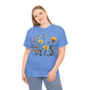 Wildflowers and a Yellow Rose, Graphic T-Shirts for Women, Floral Shirt, Womens Short Sleeve, Ladies Graphic Tees #5009TTS