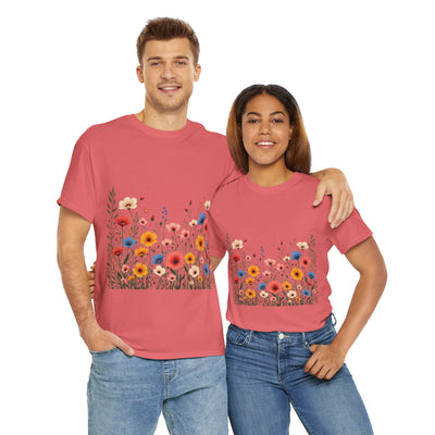 Wildflowers, Graphic T-Shirts for Women, Floral Shirt, Womens Short Sleeve, Ladies Graphic Tees #5106TTS