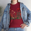 Wildflowers and a Red Rose, Graphic T-Shirts for Women, Floral Shirt, Womens Short Sleeve, Ladies Graphic Tees #5008TTS