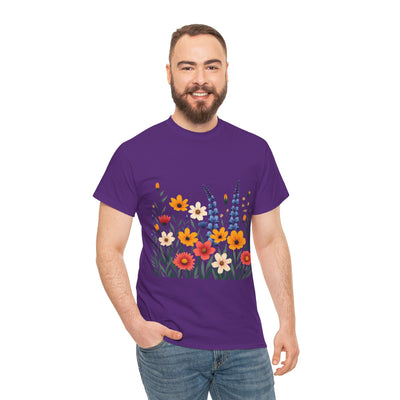 Wildflowers, Graphic T-Shirts for Women, Floral Shirt, Womens Short Sleeve, Ladies Graphic Tees #5111TTS