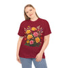 Wildflowers and Pink & Yellow Roses, Graphic T-Shirts for Women, Floral Shirt, Womens Short Sleeve, Ladies Graphic Tees #5142TTS