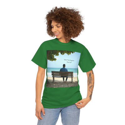 Have You Forgiven Your Ex?Man on Bench Looking at Waves, Forgiving T-Shirt, Forgiveness, Relationship Healing Top #5005STS