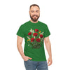 Wildflowers and Red Roses, Graphic T-Shirts for Women, Floral Shirt, Womens Short Sleeve, Ladies Graphic Tees #5128TTS