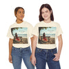 Have You Forgiven Your Ex?  Woman on Bench Looking at Waves, Forgiving T-Shirt, Forgiveness, Relationship Healing Top #5002STS