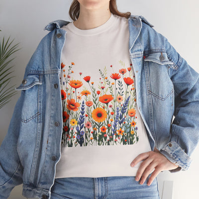 Wildflowers, Graphic T-Shirts for Women, Floral Shirt, Womens Short Sleeve, Ladies Graphic Tees #5105TTS