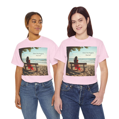 Have You Forgiven Your Ex?Woman on Bench Looking at Waves, Forgiving T-Shirt, Forgiveness, Relationship Healing Top #5002STS