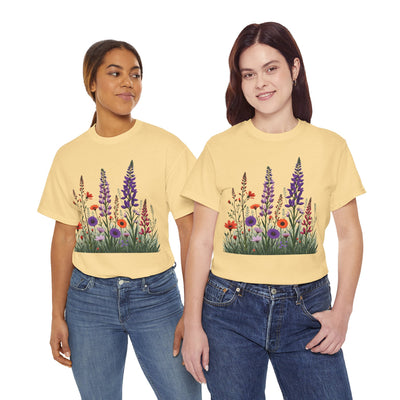 Wildflowers, Graphic T-Shirts for Women, Floral Shirt, Womens Short Sleeve, Ladies Graphic Tees #5125TTS