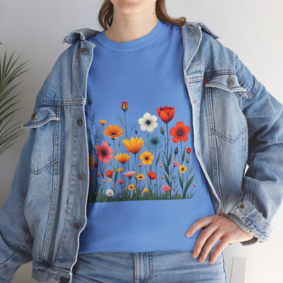 Wildflowers, Graphic T-Shirts for Women, Floral Shirt, Womens Short Sleeve, Ladies Graphic Tees #5115TTS