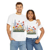 Wildflowers, Graphic T-Shirts for Women, Floral Shirt, Womens Short Sleeve, Ladies Graphic Tees #5117TTS