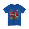 Wildflowers and Red Roses, Graphic T-Shirts for Women, Floral Shirt, Womens Short Sleeve, Ladies Graphic Tees #5129TTS