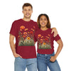 Wildflowers and Orange Roses, Graphic T-Shirts for Women, Floral Shirt, Womens Short Sleeve, Ladies Graphic Tees #5045TTS