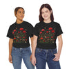 Wildflowers and Red Roses, Graphic T-Shirts for Women, Floral Shirt, Womens Short Sleeve, Ladies Graphic Tees #5035TTS