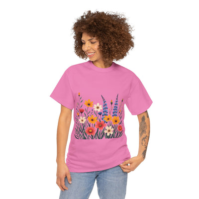 Wildflowers, Graphic T-Shirts for Women, Floral Shirt, Womens Short Sleeve, Ladies Graphic Tees #5111TTS