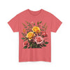 Wildflowers and Pink & Yellow Roses, Graphic T-Shirts for Women, Floral Shirt, Womens Short Sleeve, Ladies Graphic Tees #5149TTS