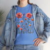 Wildflowers and Pink Roses, Graphic T-Shirts for Women, Floral Shirt, Womens Short Sleeve, Ladies Graphic Tees #5015TTS