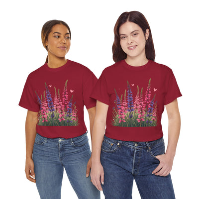 Wildflowers, Graphic T-Shirts for Women, Floral Shirt, Womens Short Sleeve, Ladies Graphic Tees #5119TTS
