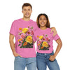 Wildflowers and Pink & Yellow Roses, Graphic T-Shirts for Women, Floral Shirt, Womens Short Sleeve, Ladies Graphic Tees #5148TTS