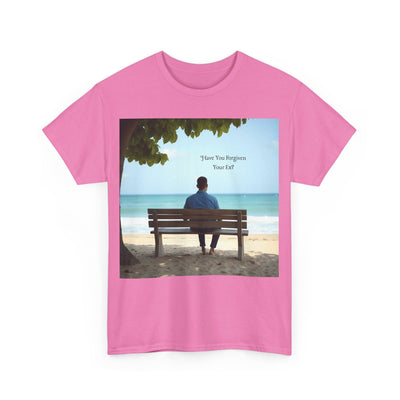 Have You Forgiven Your Ex?Man on Bench Looking at Waves, Forgiving T-Shirt, Forgiveness, Relationship Healing Top #5005STS