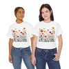 Wildflowers and Pink Roses, Graphic T-Shirts for Women, Floral Shirt, Womens Short Sleeve, Ladies Graphic Tees #5023TTS