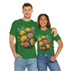 Wildflowers and Pink & Yellow Roses, Graphic T-Shirts for Women, Floral Shirt, Womens Short Sleeve, Ladies Graphic Tees #5142TTS