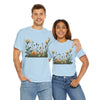 Wildflowers and White Roses, Graphic T-Shirts for Women, Floral Shirt, Womens Short Sleeve, Ladies Graphic Tees #5039TTS