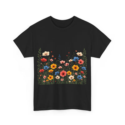 Wildflowers, Graphic T-Shirts for Women, Floral Shirt, Womens Short Sleeve, Ladies Graphic Tees #5106TTS