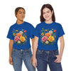 Wildflowers and Pink & Yellow Roses, Graphic T-Shirts for Women, Floral Shirt, Womens Short Sleeve, Ladies Graphic Tees #5144TTS