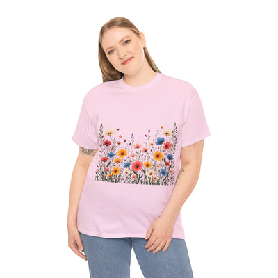 Wildflowers, Graphic T-Shirts for Women, Floral Shirt, Womens Short Sleeve, Ladies Graphic Tees #5106TTS