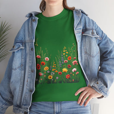 Wildflowers, Graphic T-Shirts for Women, Floral Shirt, Womens Short Sleeve, Ladies Graphic Tees #5104TTS