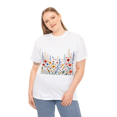Wildflowers, Graphic T-Shirts for Women, Floral Shirt, Womens Short Sleeve, Ladies Graphic Tees #5107TTS
