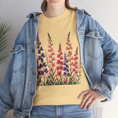 Wildflowers, Graphic T-Shirts for Women, Floral Shirt, Womens Short Sleeve, Ladies Graphic Tees #5118TTS
