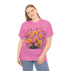 Wildflowers and Pink & Yellow Roses, Graphic T-Shirts for Women, Floral Shirt, Womens Short Sleeve, Ladies Graphic Tees #5140TTS