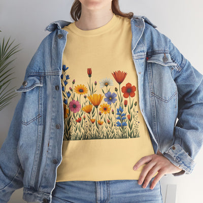 Wildflowers, Graphic T-Shirts for Women, Floral Shirt, Womens Short Sleeve, Ladies Graphic Tees #5116TTS