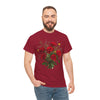 Wildflowers and Red Roses, Graphic T-Shirts for Women, Floral Shirt, Womens Short Sleeve, Ladies Graphic Tees #5131TTS