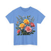 Wildflowers and Pink & Yellow Roses, Graphic T-Shirts for Women, Floral Shirt, Womens Short Sleeve, Ladies Graphic Tees #5149TTS