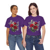 Wildflowers and Red Roses, Graphic T-Shirts for Women, Floral Shirt, Womens Short Sleeve, Ladies Graphic Tees #5127TTS