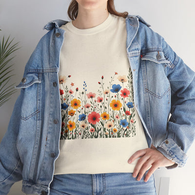 Wildflowers, Graphic T-Shirts for Women, Floral Shirt, Womens Short Sleeve, Ladies Graphic Tees #5106TTS