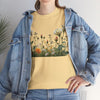 Wildflowers and White Roses, Graphic T-Shirts for Women, Floral Shirt, Womens Short Sleeve, Ladies Graphic Tees #5039TTS