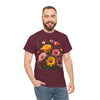 Wildflowers and Pink & Yellow Roses, Graphic T-Shirts for Women, Floral Shirt, Womens Short Sleeve, Ladies Graphic Tees #5147TTS