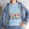 Wildflowers, Graphic T-Shirts for Women, Floral Shirt, Womens Short Sleeve, Ladies Graphic Tees #5113TTS