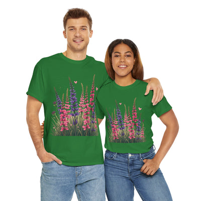 Wildflowers, Graphic T-Shirts for Women, Floral Shirt, Womens Short Sleeve, Ladies Graphic Tees #5119TTS