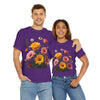 Wildflowers and Pink & Yellow Roses, Graphic T-Shirts for Women, Floral Shirt, Womens Short Sleeve, Ladies Graphic Tees #5147TTS