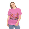 Wildflowers, Graphic T-Shirts for Women, Floral Shirt, Womens Short Sleeve, Ladies Graphic Tees #5102TTS