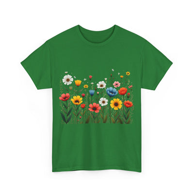 Wildflowers, Graphic T-Shirts for Women, Floral Shirt, Womens Short Sleeve, Ladies Graphic Tees #5114TTS