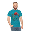 Wildflowers and a Red Rose, Graphic T-Shirts for Women, Floral Shirt, Womens Short Sleeve, Ladies Graphic Tees #5007TTS