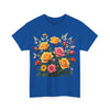 Wildflowers and Pink & Yellow Roses, Graphic T-Shirts for Women, Floral Shirt, Womens Short Sleeve, Ladies Graphic Tees #5142TTS