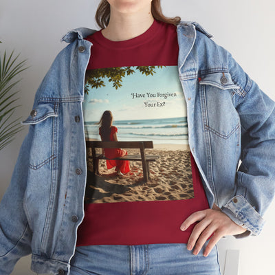 Have You Forgiven Your Ex?Woman on Bench Looking at Waves, Forgiving T-Shirt, Forgiveness, Relationship Healing Top #5002STS