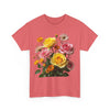 Wildflowers and Pink & Yellow Roses, Graphic T-Shirts for Women, Floral Shirt, Womens Short Sleeve, Ladies Graphic Tees #5148TTS